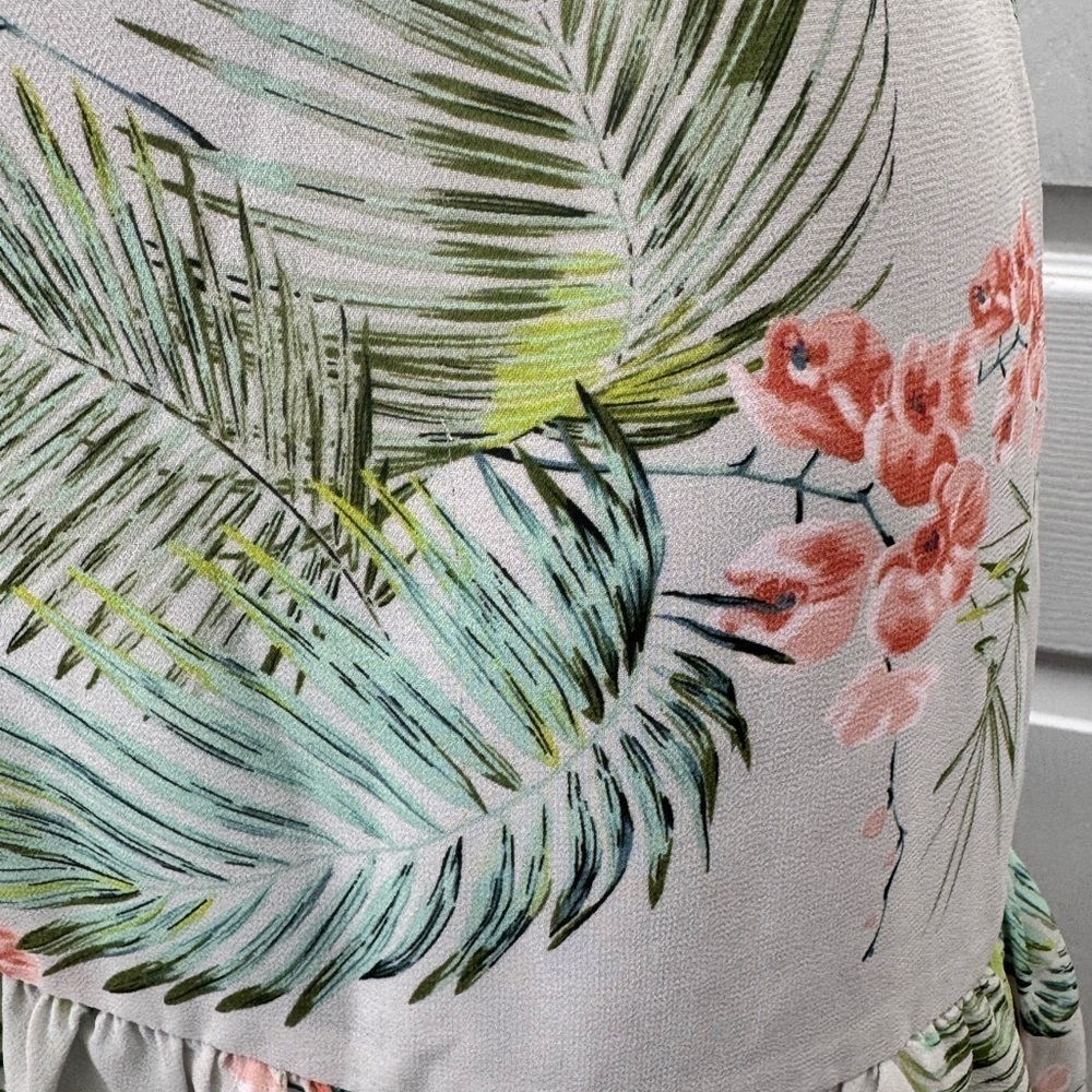 Lost + Wander Tropical Floral Tiered Ruffle Mini Skirt NWT Resort Boho XS, M NWT - Picture 8 of 14